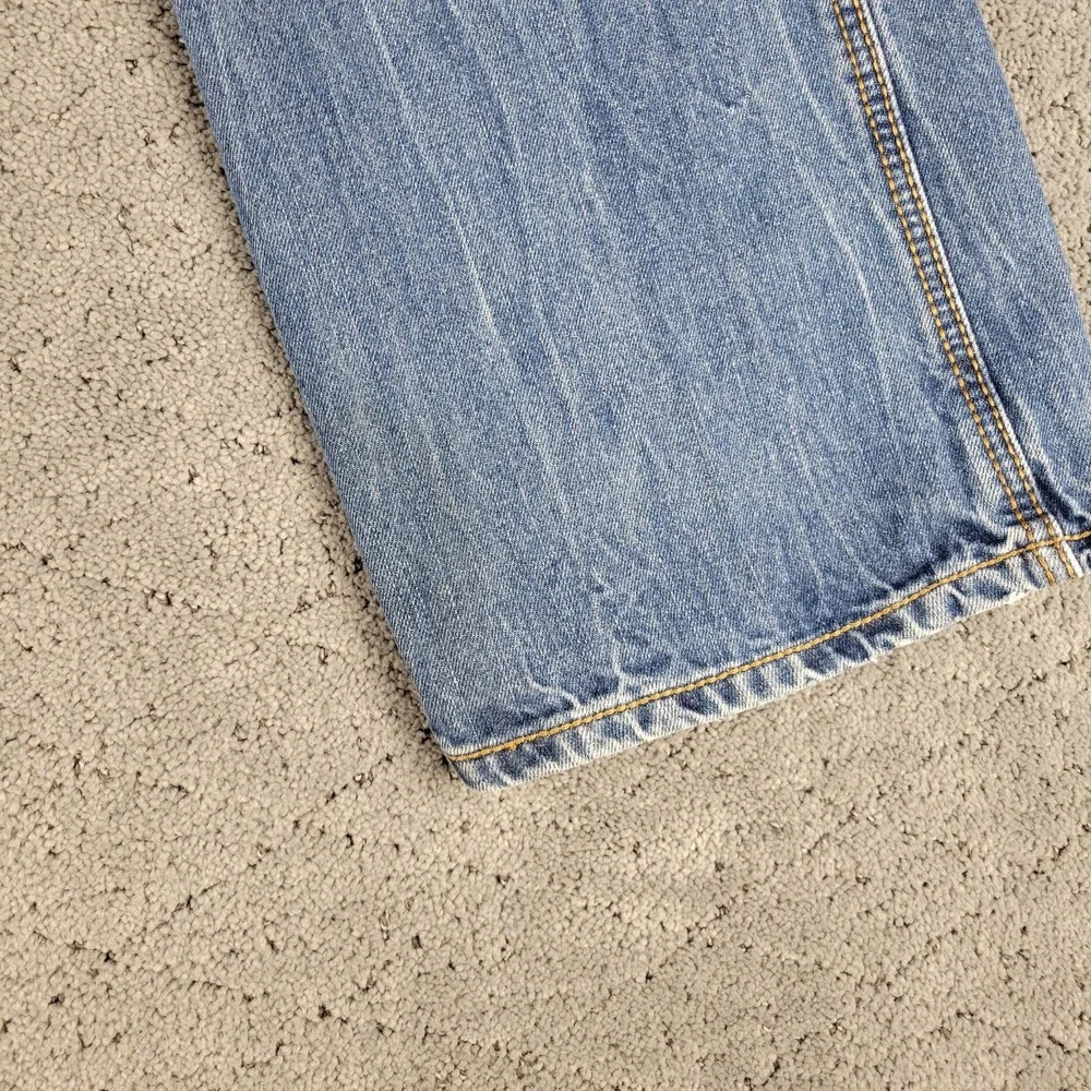 Wrangler Retro Jeans Mens 38x34 Blue Relaxed Boot Whisker Bootcut Workwear Denim
